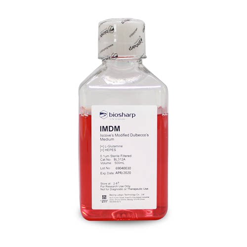 BS家 BL312A IMDM液体培养基，含酚红，HEPES，丙酮酸钠