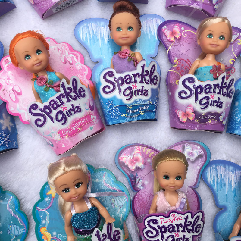 出口美国换装仿真迷你小娃娃少女公主 女孩口袋玩偶带猫咪公仔