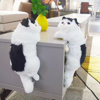 客厅仿真猫咪毛绒招财装饰