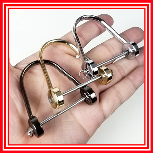 特大宽号马蹄扣子蹬包包环螺丝d形可拆配件五金属侧夹小中4厘米CM