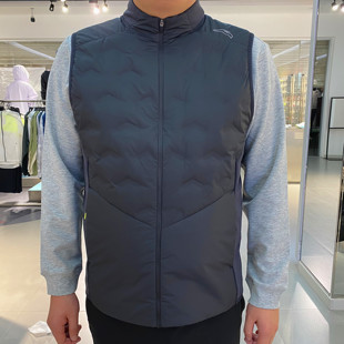 安踏跑步羽绒马甲 | 通勤训练无缝羽绒服男冬季立领外套152645606