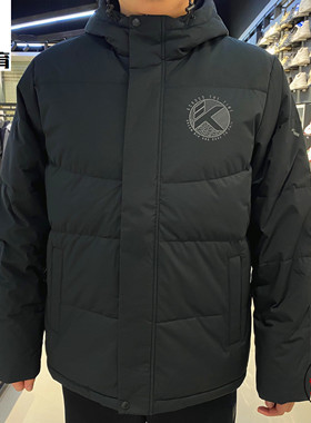 安踏KT羽绒服男2024冬新款运动保暖防风防泼水连帽上衣152441911