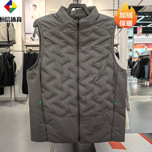 安踏羽绒马甲男2025冬款跑步轻量运动立领加厚夹克外套152545606