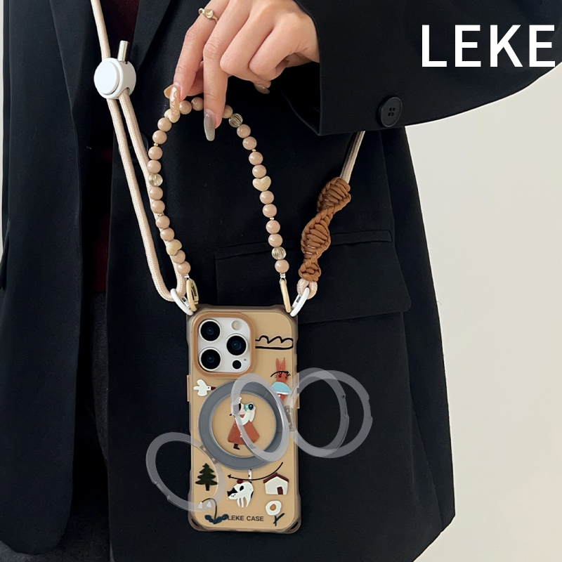 相机女孩支点壳挂绳斜挎链条手腕