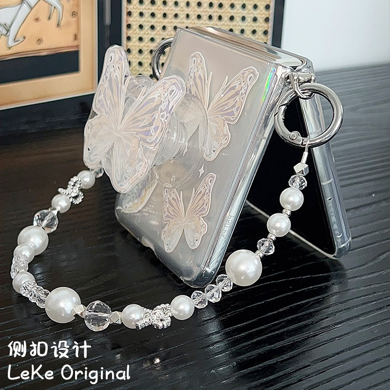 适用p50pocket手机壳折叠带挂绳