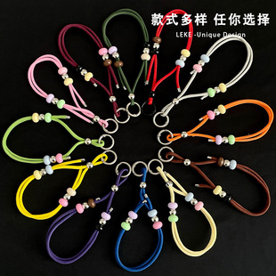 超好看纯色手机挂绳手腕户外旅游解放双手防摔手提垫片带子短款