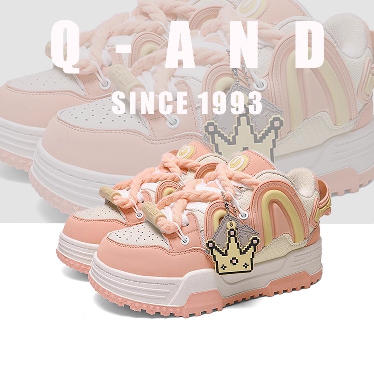 奇安达2025年秋季潮流情侣面包鞋男女鞋新款厚底板鞋同款原创女鞋