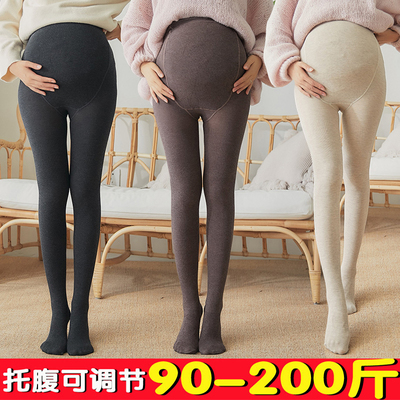 孕妇连裤袜春秋加肥高腰托腹弹力