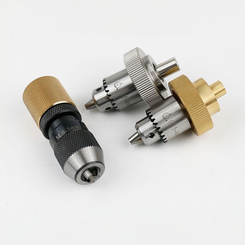 穿孔机夹头 台湾打孔自紧钻夹头0-3振邦亚马森旋转头铜螺母连接杆