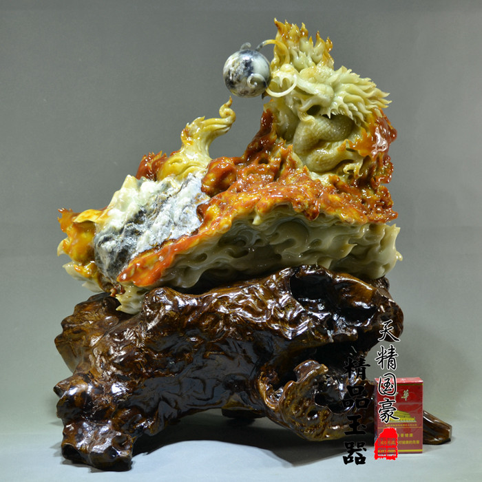 客厅天然玉器岫岩玉原石玉石摆件