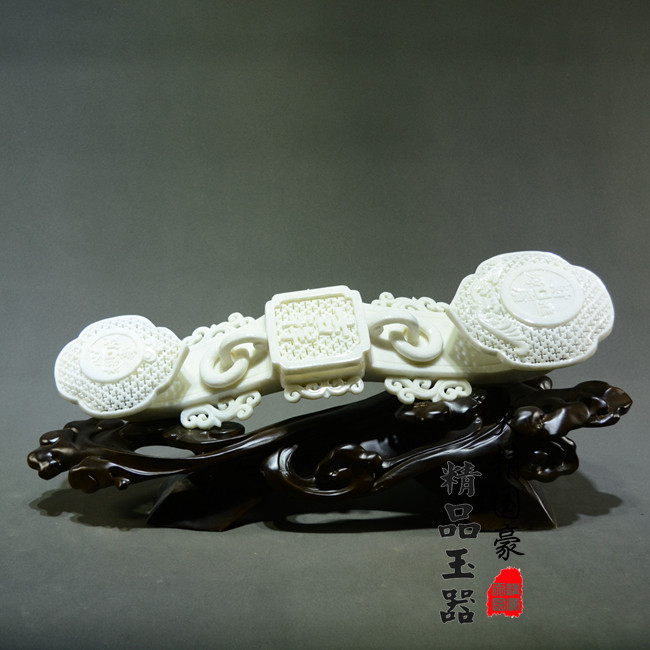玉石摆件客厅天然岫玉摆件原石玉雕摆件家居玄关乔迁开业礼品如意