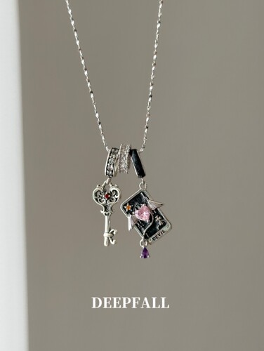 DEEPFALL【恶魔官搭】s925纯银项链女小众设计感锁骨链