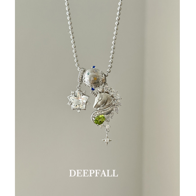 DEEPFALL独角兽梦境天然水晶项链