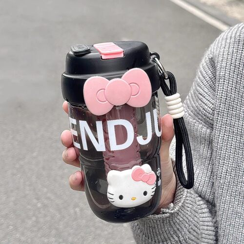 高颜值带吸管水杯户外运动耐摔