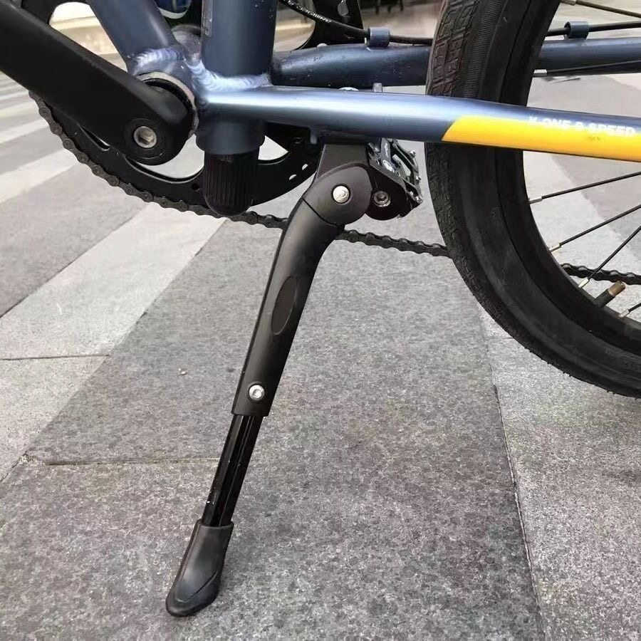 大行P8折叠通用自行车脚撑支架可调节高度黑色金属防滑稳固配件