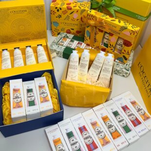 新款圣诞限定 送礼欧舒丹护手霜礼盒礼袋 乳木果樱花甜扁桃玫瑰