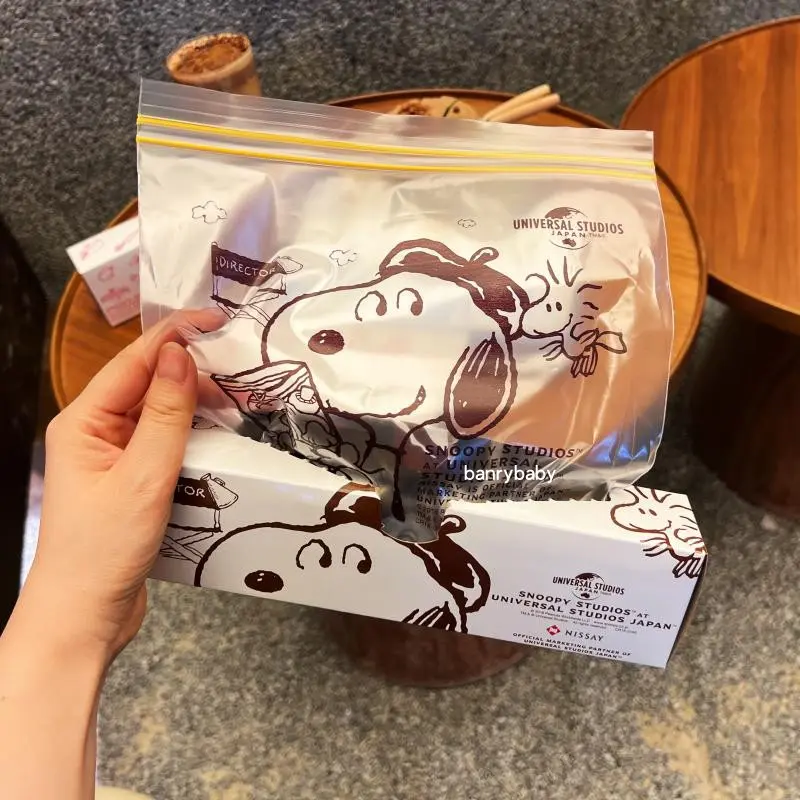 出口日本加厚史努比食品密封袋水果零食卡通收纳密封袋保鲜袋