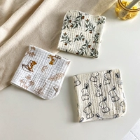 Маленькая белка+линия кролик+оливковый лист 4 слоя марли