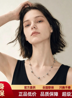 FataViam不规则满天星珍珠项链925银锁骨链高级感小众叠戴颈链女