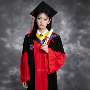 博士服毕业服文科理科领结垂布大学研究生学位服工科学士服