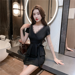 酒店工作服气质显瘦遮肚性感桑拿足浴足疗女技师衣服按摩会所工衣