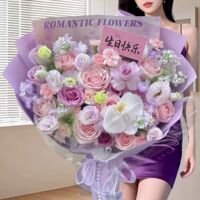 Super large hydrangea bouquet, rose flowers, nationwide same-city express delivery, birthday gift for your girlfriend in Beijing and Shanghai thumbnail 7