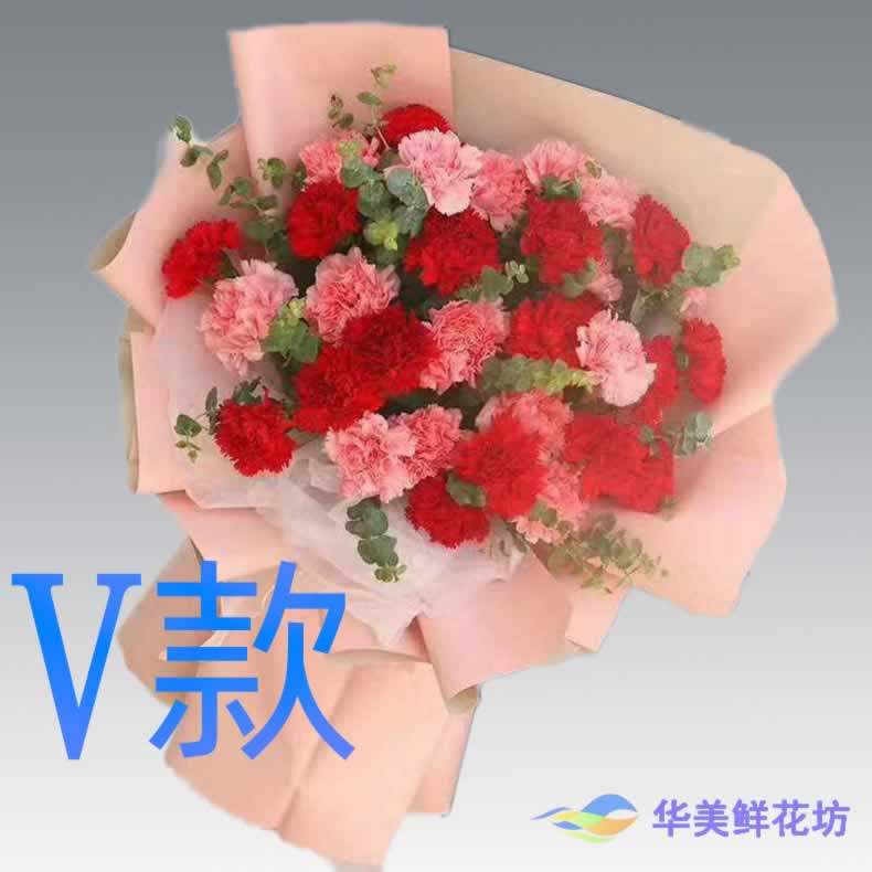 生日慰问康乃馨湖北鄂州订花店送花梁子湖区华容区鄂城区同城速递
