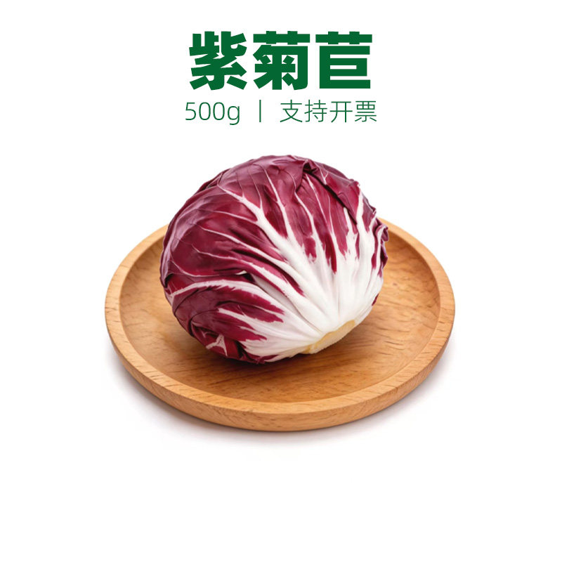 红菊苣落地球生菜沙拉蔬菜