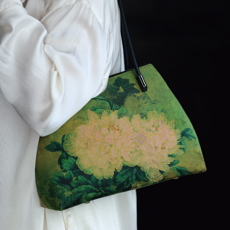 真丝香云纱大容量单肩女包手提包