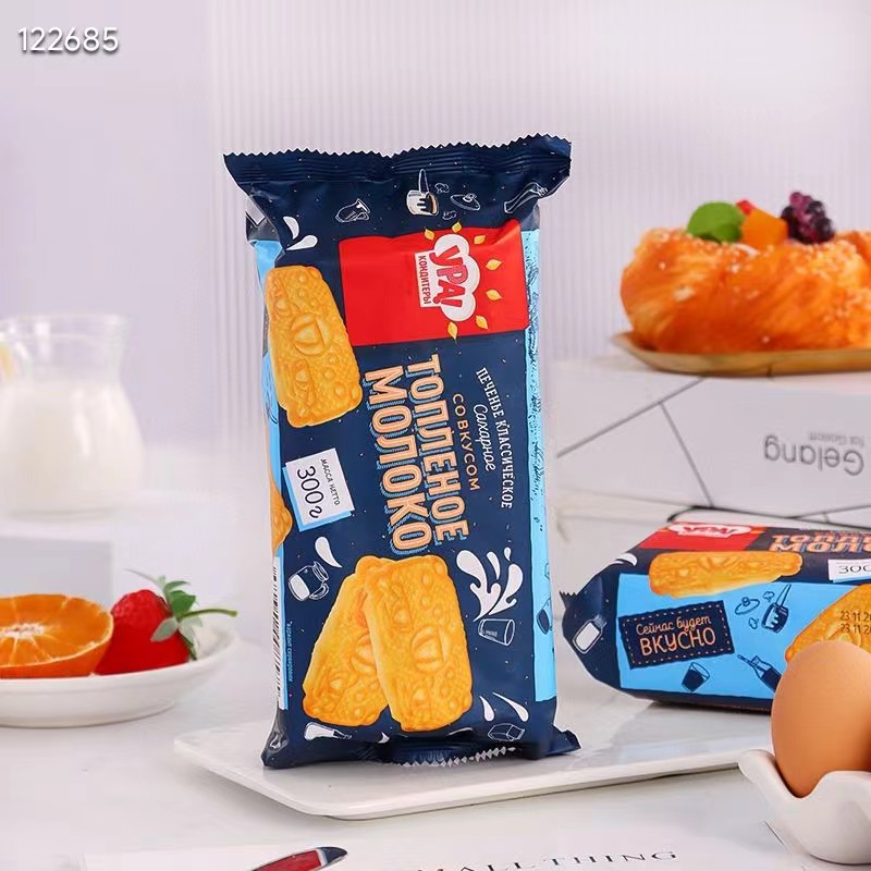 乌拉牌烤奶味咖啡味饼干巧克