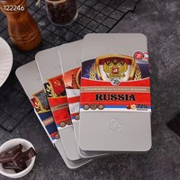俄羅斯izp鐵盒草莓蔓越梅榛子57%72%90%100%禮盒黑巧力100克套娃