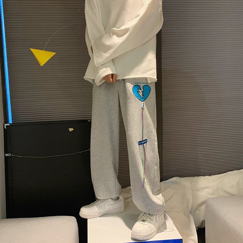 秋冬新品个性爱心印花休闲卫裤休闲裤XZ502-K503-P50控65,男装休闲裤,星座502