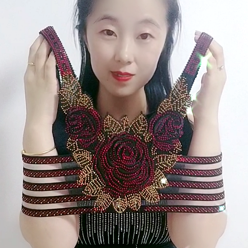 新款带钻美背ab杯前扣式文胸豹纹性感聚拢无钢圈显大内衣小胸罩杯