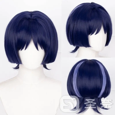 【圣奈】 散兵  原神 cos假发 造型款 仿真头皮挑染 重量：231g