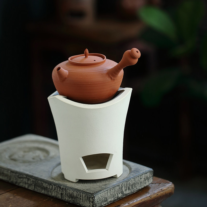 素心白泥炉烧炭煮茶炉