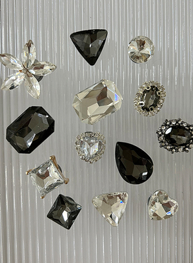 新款适配cross洞洞鞋配饰黑白水钻石链条鞋扣鞋花饰品卡洛驰diy