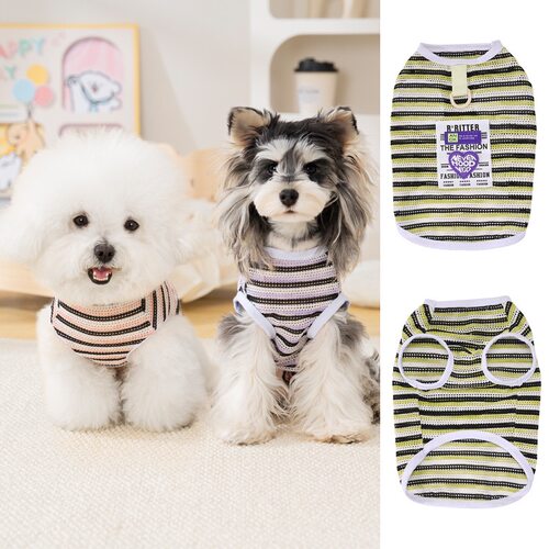 特！26春夏！DB韩范潮人网眼背心 雪纳瑞T恤比熊背心博美防蚊衣服