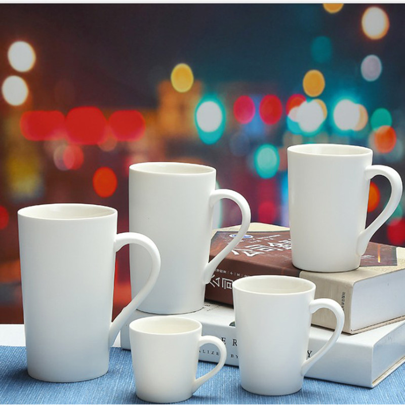 简约大容量马克杯咖啡杯带盖情侣水杯定制茶杯牛奶杯加logo一件起