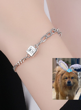 可定制图案手链银原创设计男女通