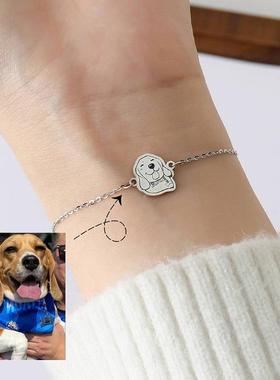 s925纯银宠物照片手链
