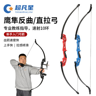 跨境批发鹰隼反曲弓竞技射箭器材比赛金属弓箭射击运动新手直拉弓