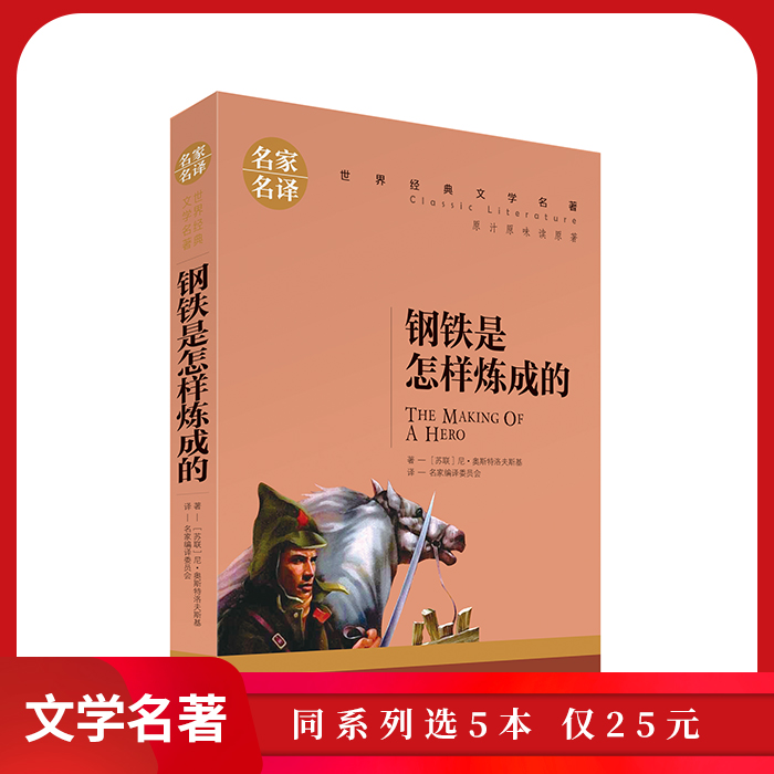 名家名译钢铁是怎样炼成的国外名著书籍青少年版钢铁是怎样练成的钢铁是怎么炼成的适合小学生初中生正版cs