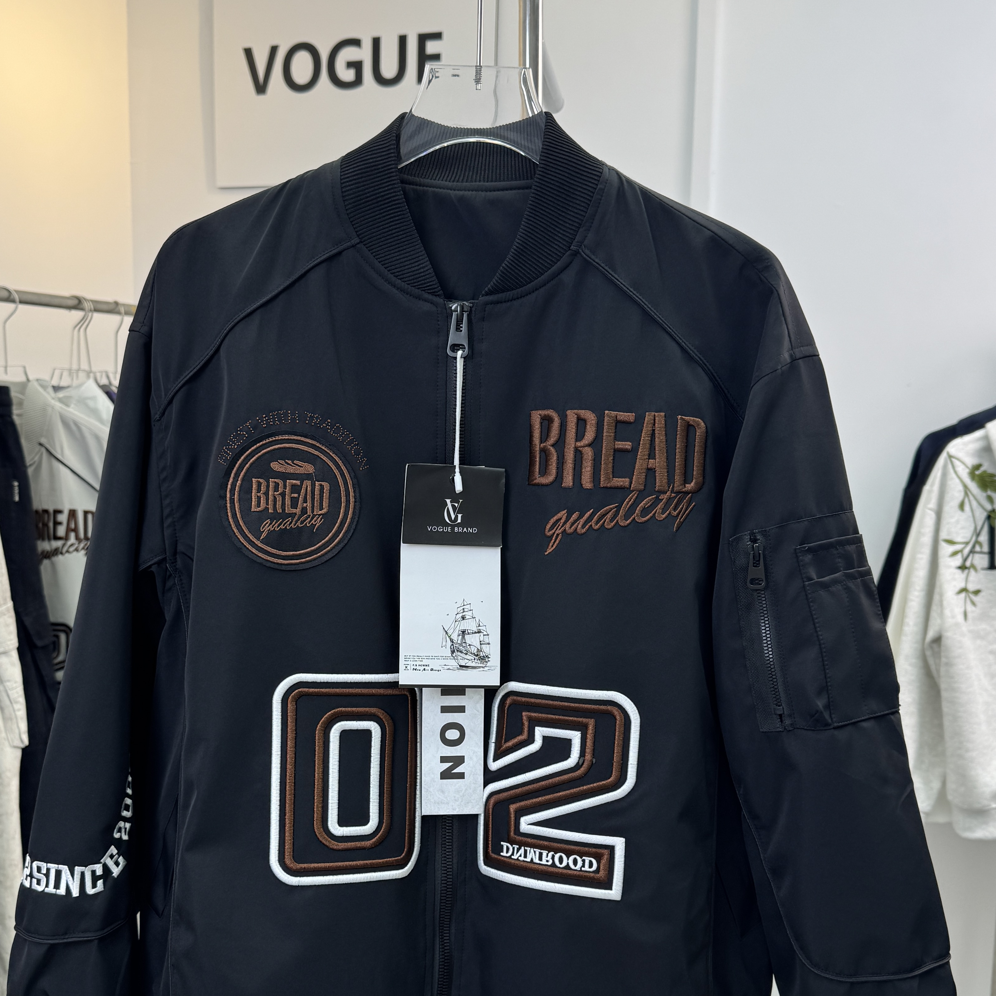 82508潮牌棒球服春秋薄款夹克美式宽松休闲外套