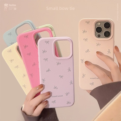 满屏蝴蝶结适用iphone17苹果手机壳15promax温柔简约1814硅胶