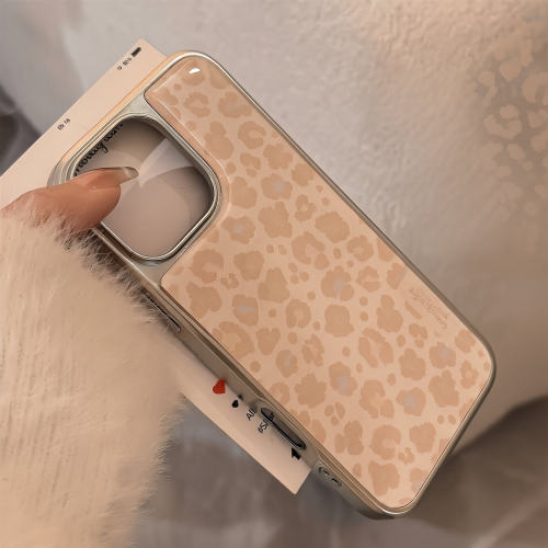 ins黄色豹纹适用18苹果17pro max手机壳iphone14电镀滴胶16硬华为