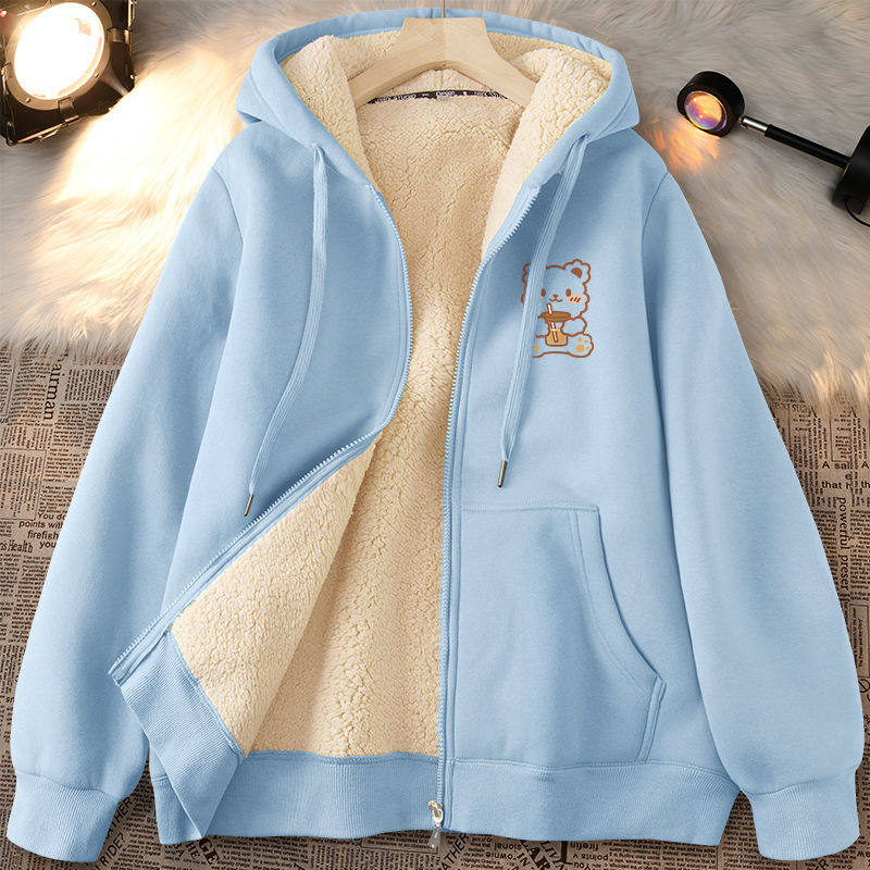 2024新款女装羊羔绒秋冬开衫外套