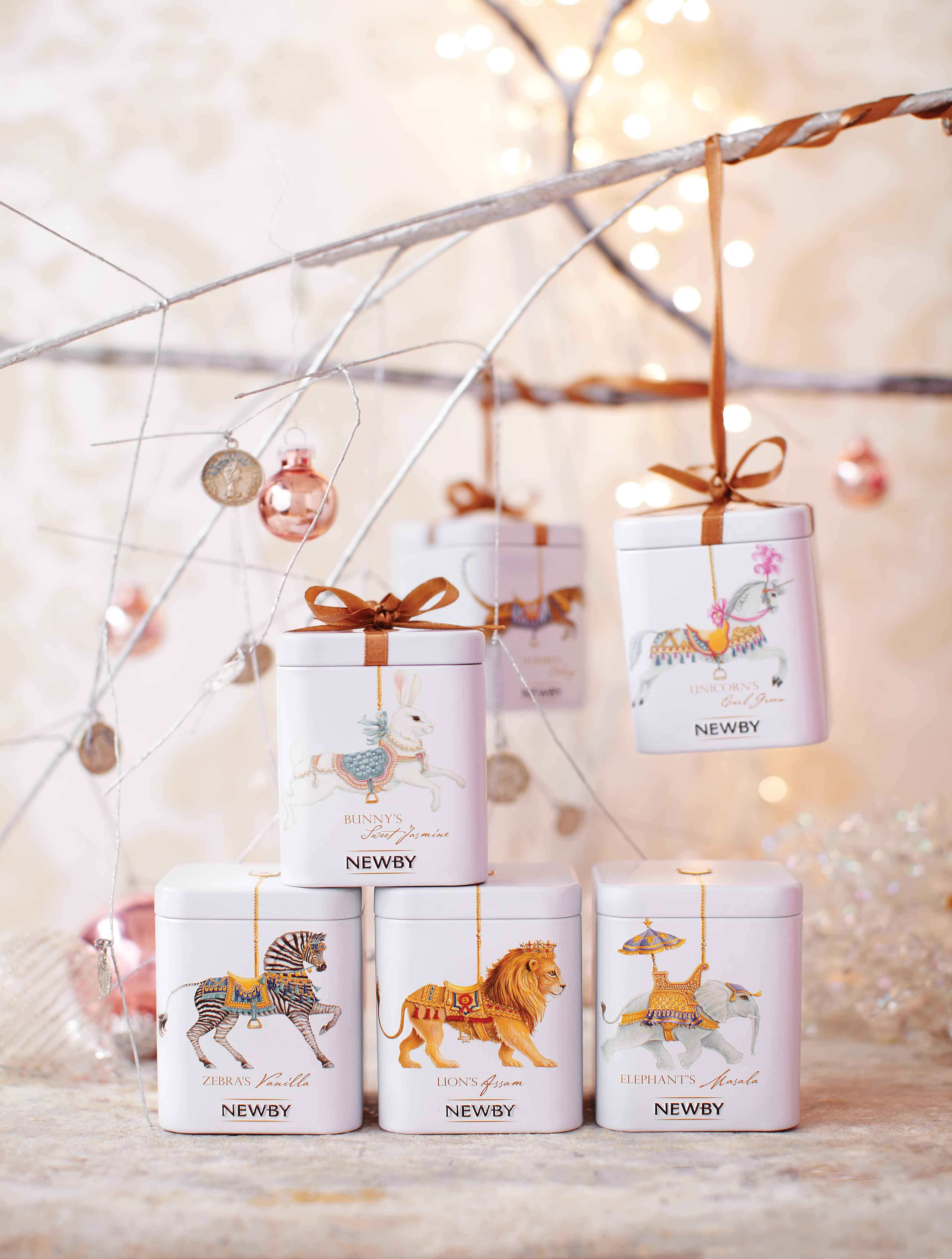 英国茶newby进口礼盒绿茶/乌龙原装特级小罐25g旋转木马系列