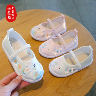 女童汉服老北京布鞋手工宝宝中国古风鞋子唐装儿童春秋绣花鞋古装