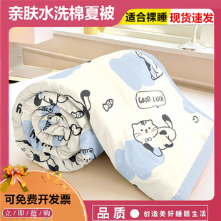 学生宿舍纯棉全棉春秋被 空调被夏凉被可机洗被子夏被单双人被夏季