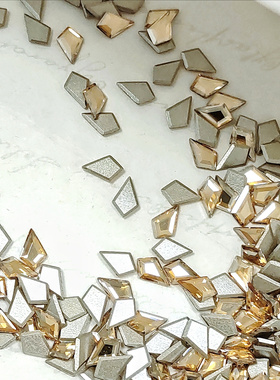 平底异形石 2771风筝 6.4*4.2MM 001GSHA金色魅影 美甲钻华子钻